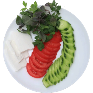 پنیر و گوجه